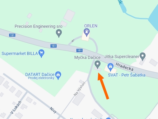 Adresa směnárny Dačice.